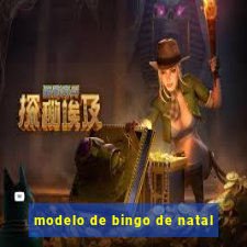 modelo de bingo de natal